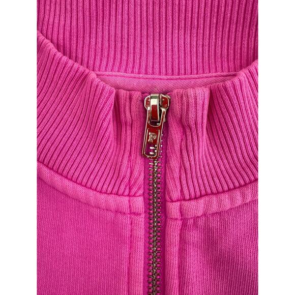 Victoria's Secret PINK Long Sleeve Half Zip Pink Sweatshirt w/Pockets Size XXL - Picture 3 of 15